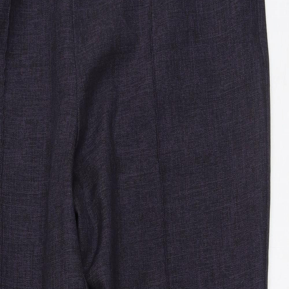 Marks and Spencer Womens Blue  Polyester Trousers  Size 4 L26 in Regular