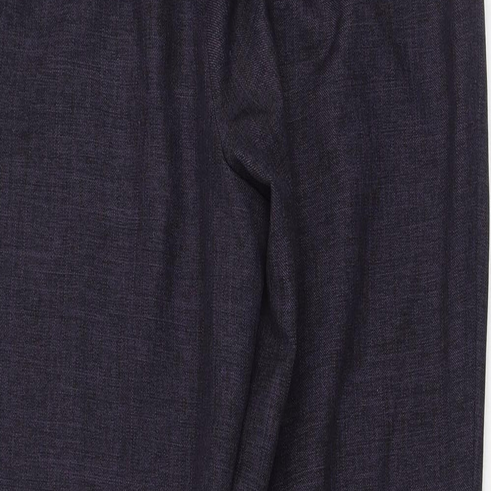 Marks and Spencer Womens Blue  Polyester Trousers  Size 4 L26 in Regular