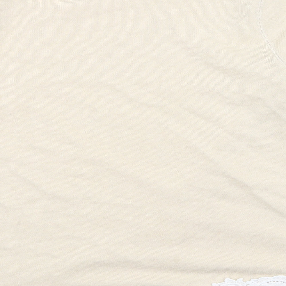 Gap Womens Beige  Cotton Pullover Sweatshirt Size S