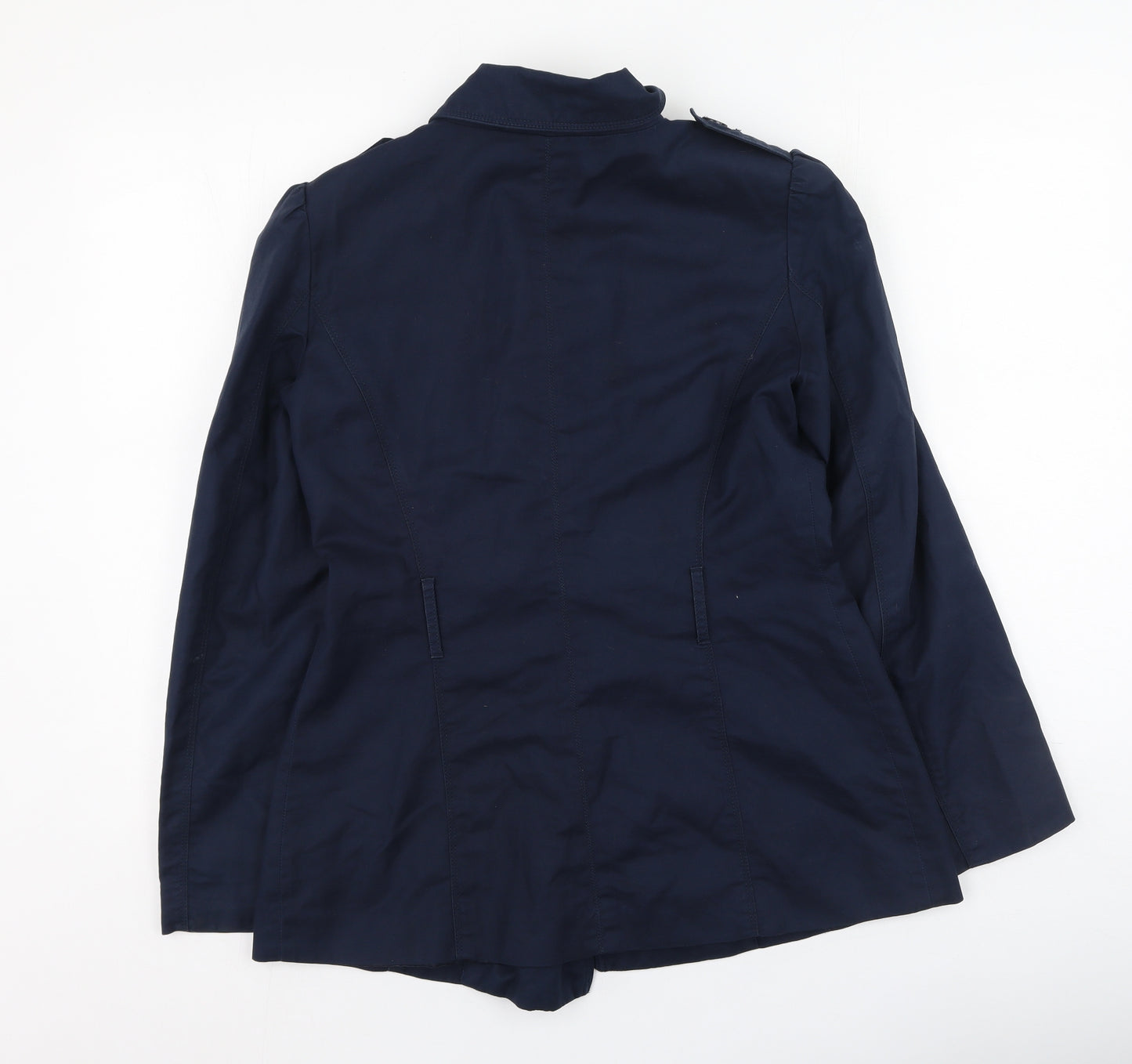 Oasis Womens Blue   Trench Coat Coat Size S