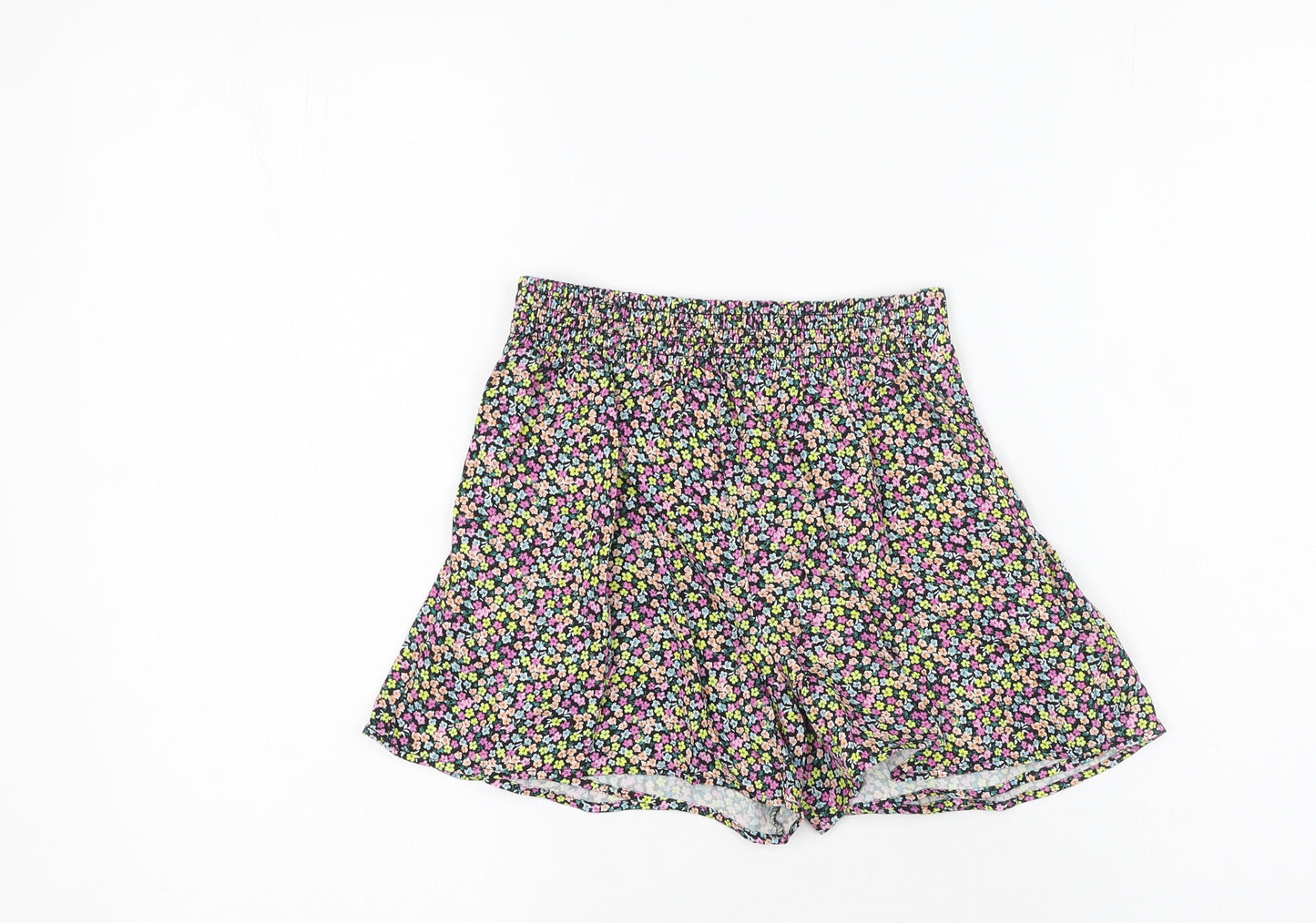 Zara Womens Multicoloured Floral Viscose Mini Skort Size 8