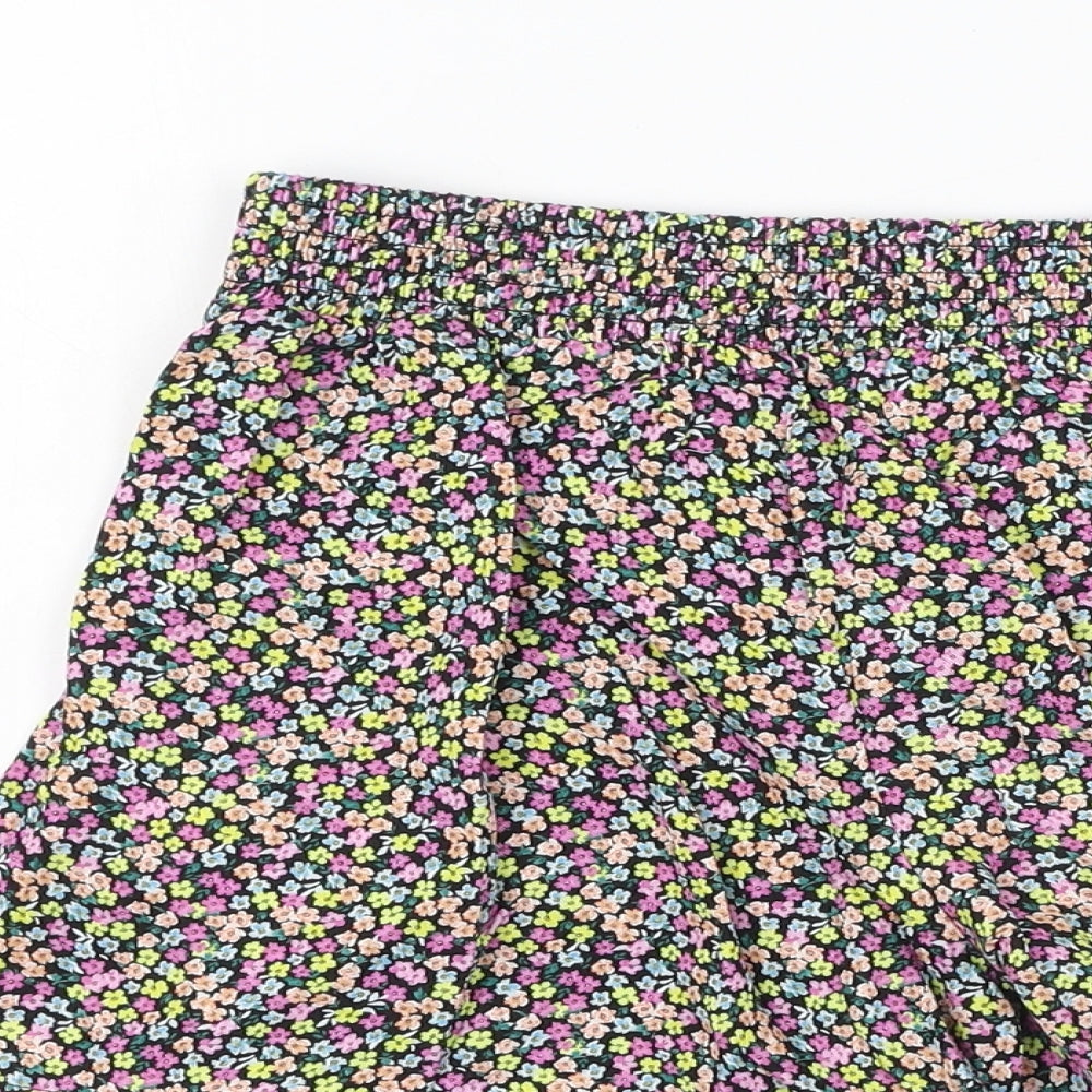 Zara Womens Multicoloured Floral Viscose Mini Skort Size 8