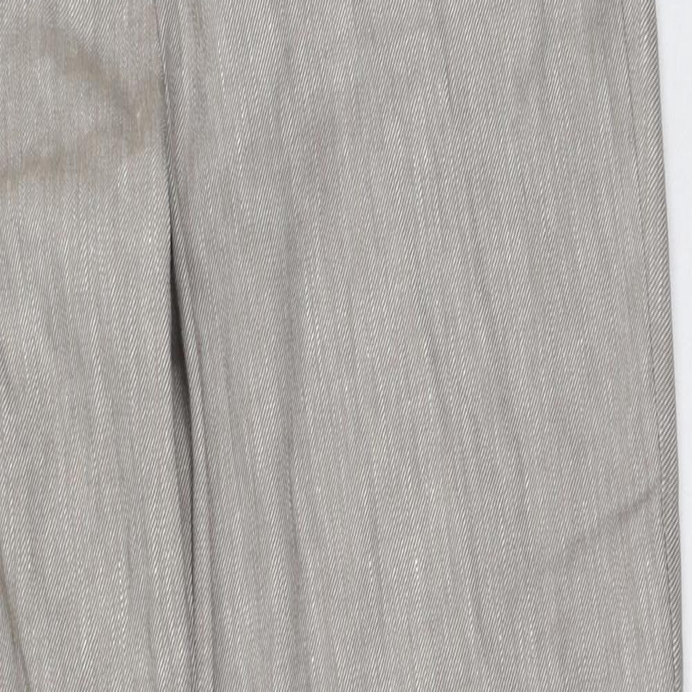 Monsoon Womens Brown  Linen Trousers  Size 12 L30 in Regular