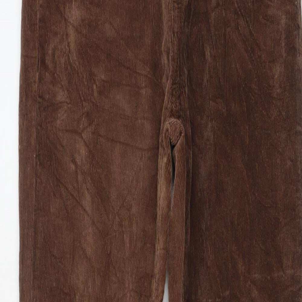 Shein  Womens Brown  Cotton Trousers  Size M L29 in Regular