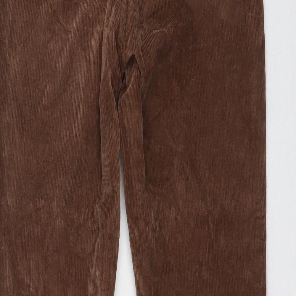 Shein  Womens Brown  Cotton Trousers  Size M L29 in Regular
