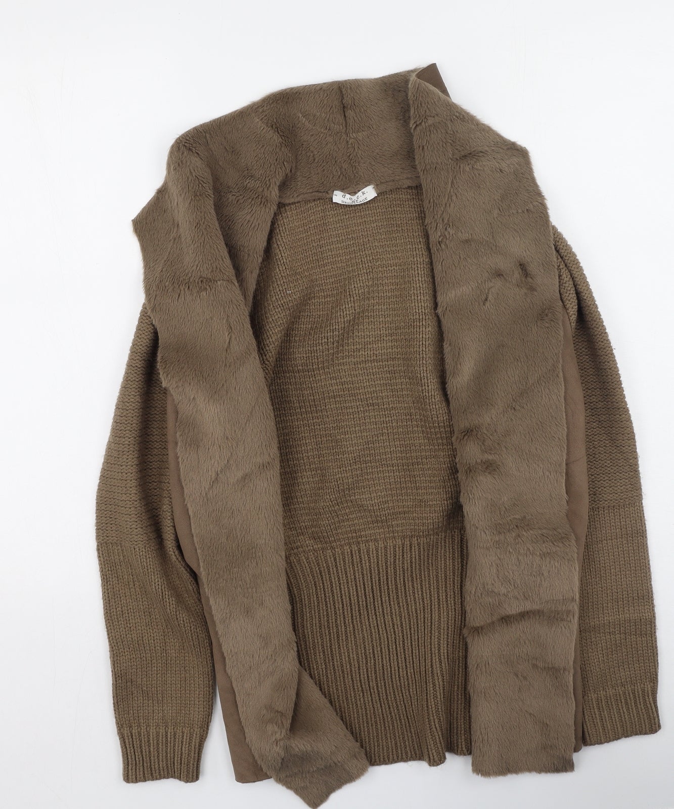 d.e.c.k Womens Brown   Jacket Coatigan Size S