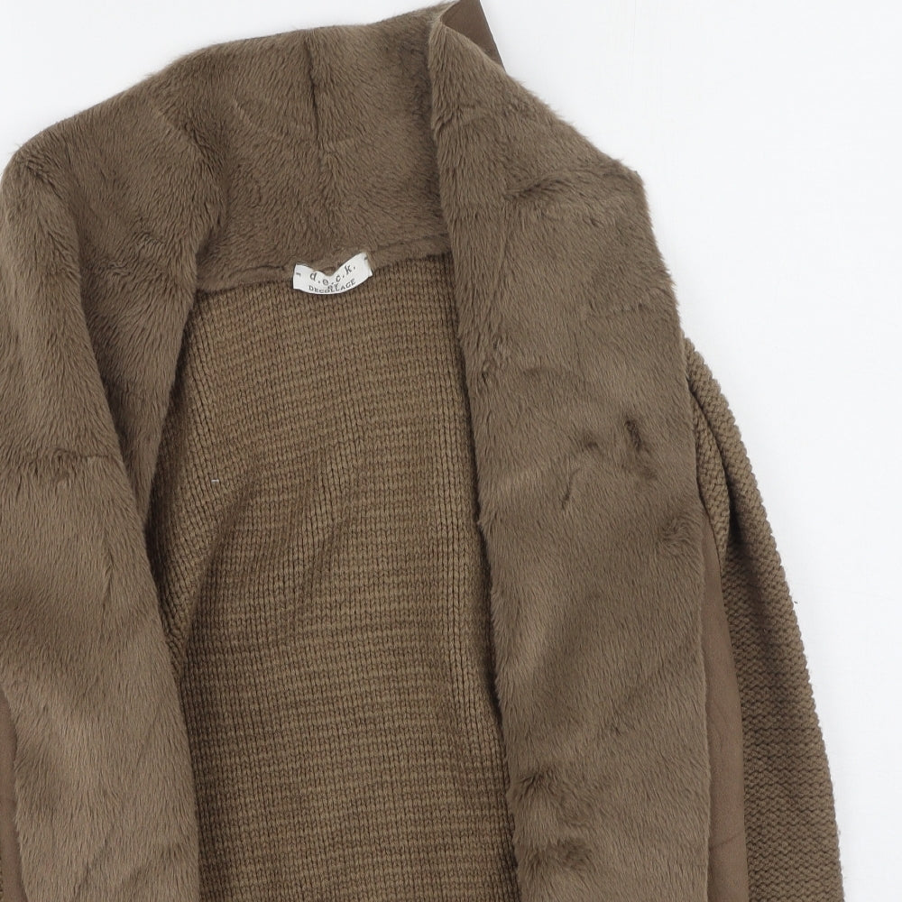 d.e.c.k Womens Brown   Jacket Coatigan Size S