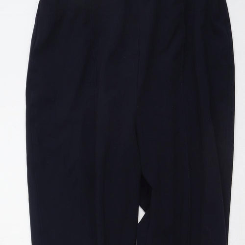 Isle Womens Blue  Polyester Trousers  Size 12 L25 in Regular