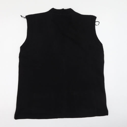Guran Womens Black V-Neck  Acrylic Cardigan Jumper Size L