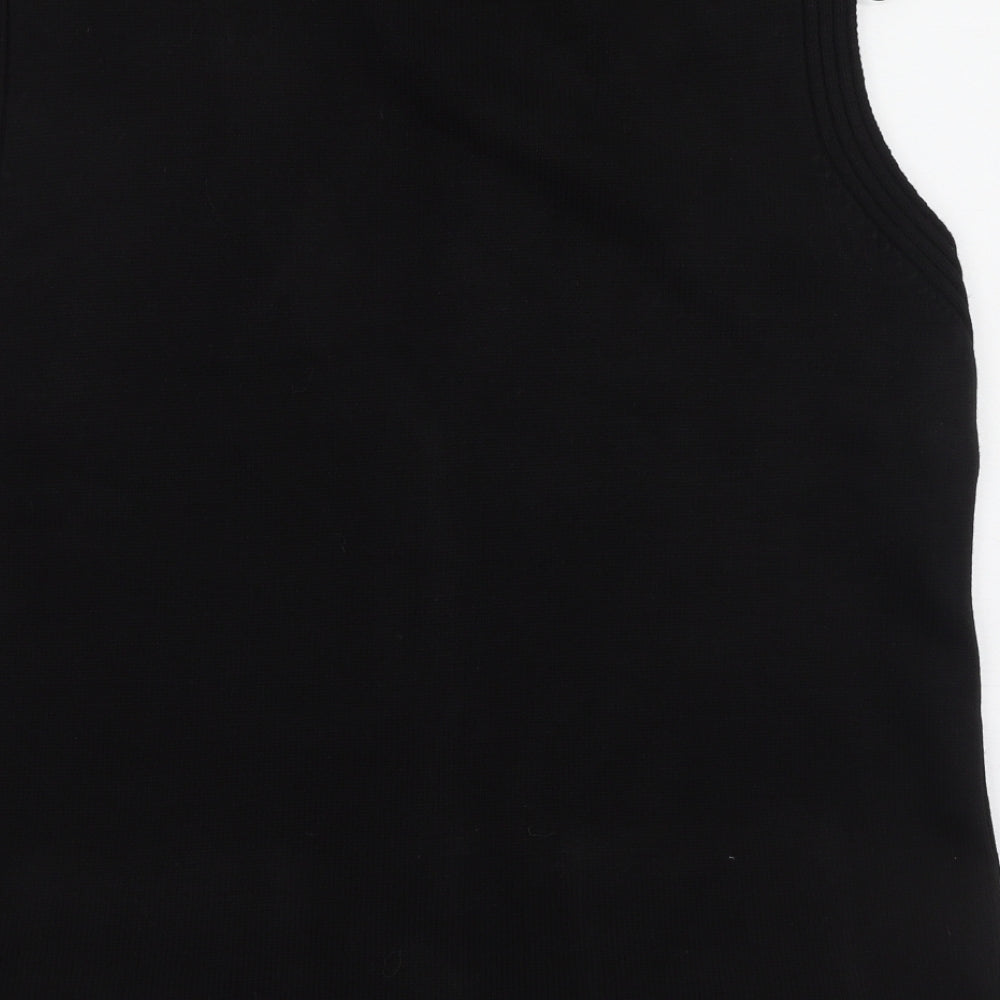 Guran Womens Black V-Neck  Acrylic Cardigan Jumper Size L