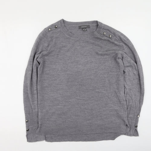 Primark Womens Grey  Acrylic Pullover Sweatshirt Size S
