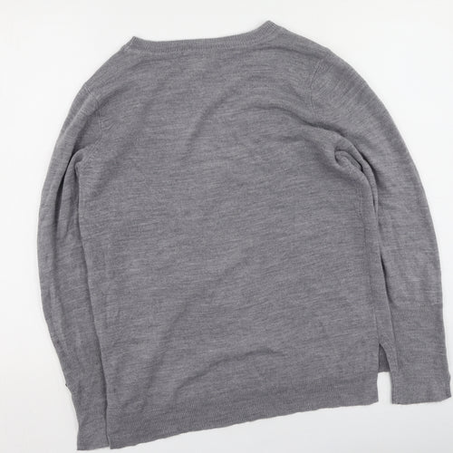Primark Womens Grey  Acrylic Pullover Sweatshirt Size S