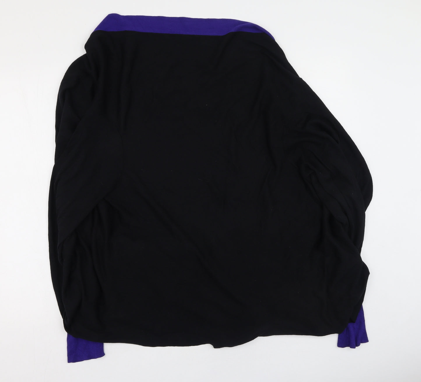 DKNY Womens Black V-Neck  Polyester Cardigan Jumper Size M