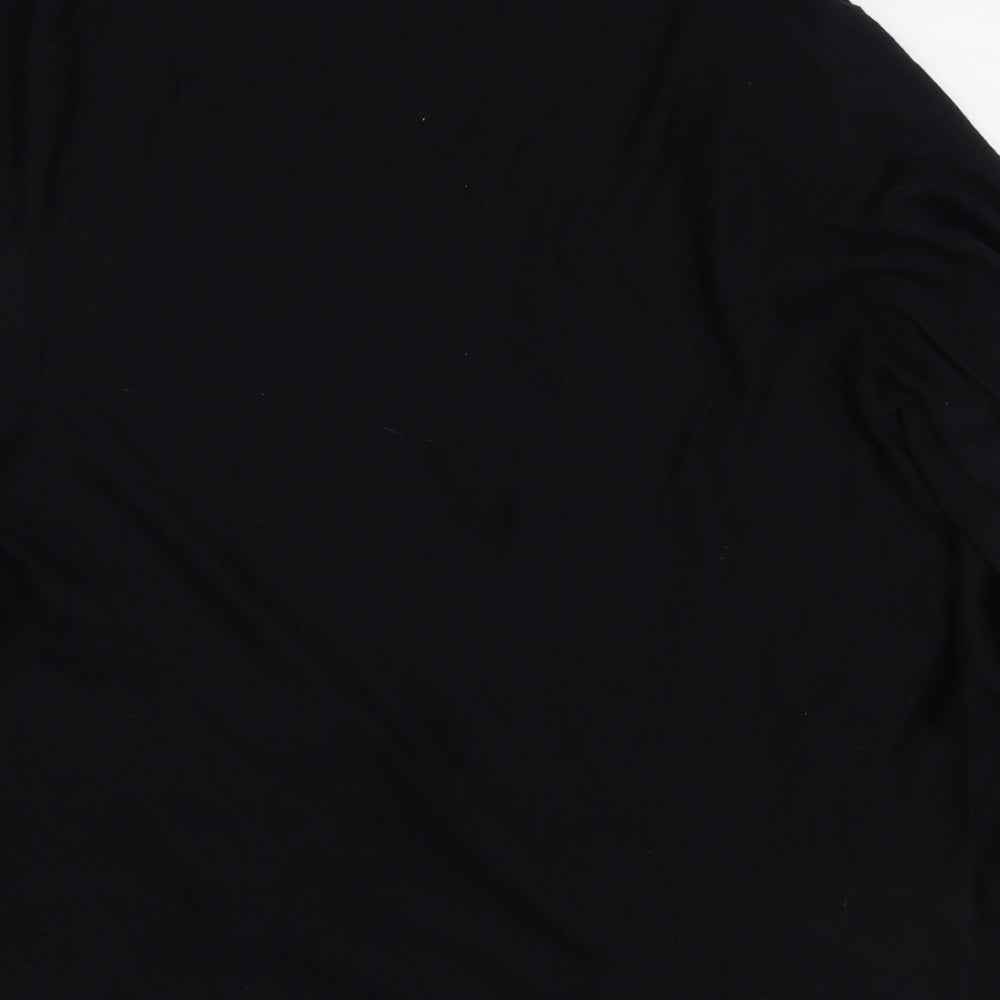 DKNY Womens Black V-Neck  Polyester Cardigan Jumper Size M