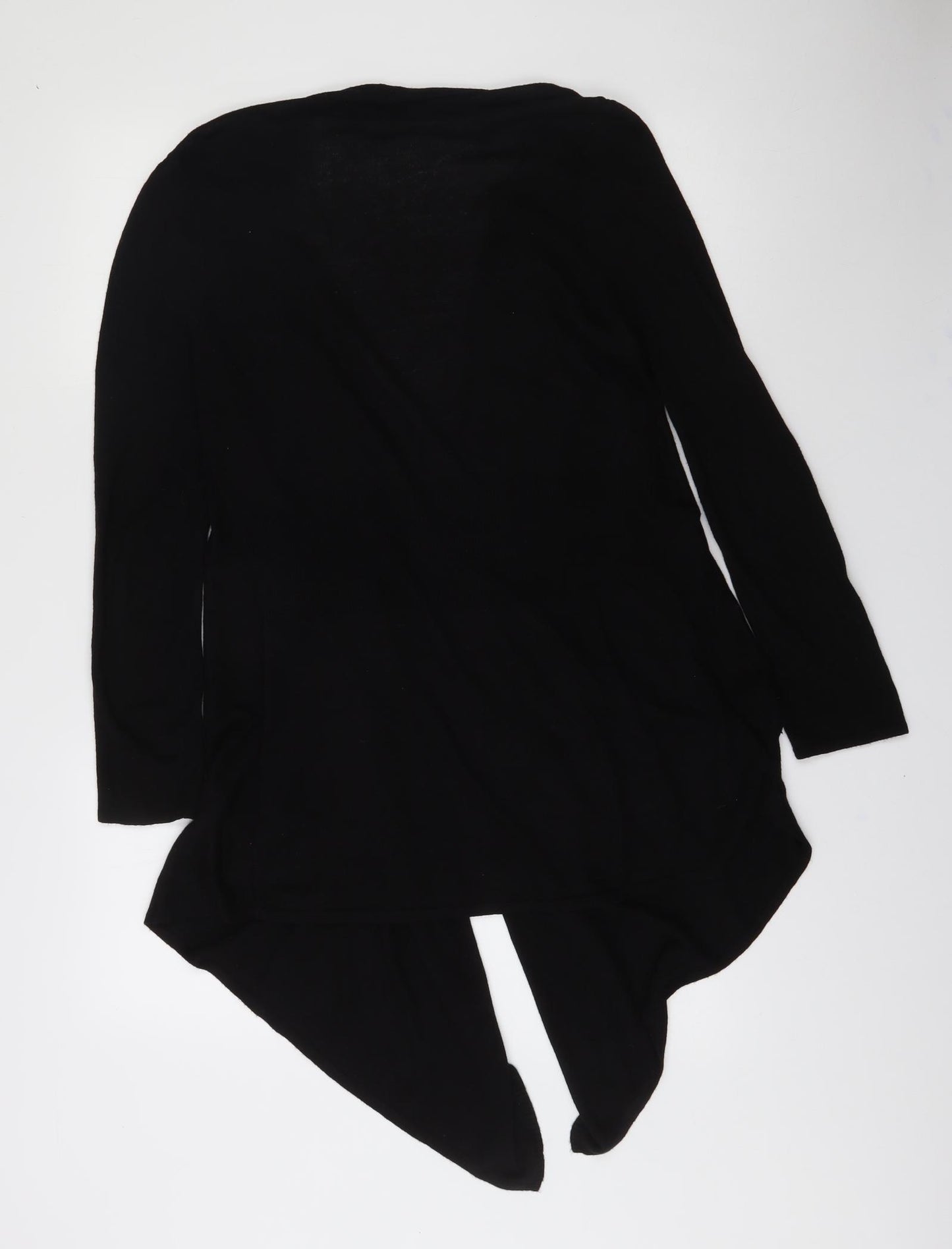 Marks and Spencer Womens Black Collared  Viscose Cardigan Jumper Size 10