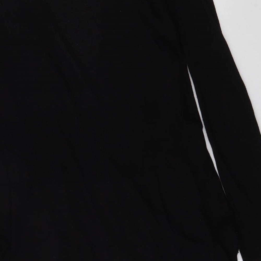 Marks and Spencer Womens Black Collared  Viscose Cardigan Jumper Size 10
