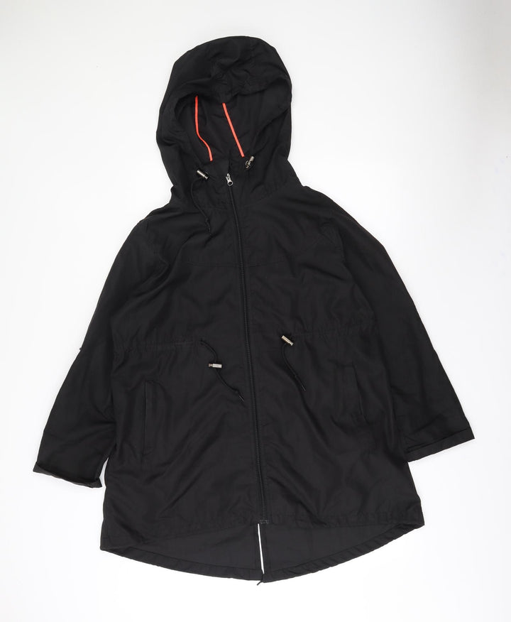 Denim & Co. Womens Black Jacket Size M Zip