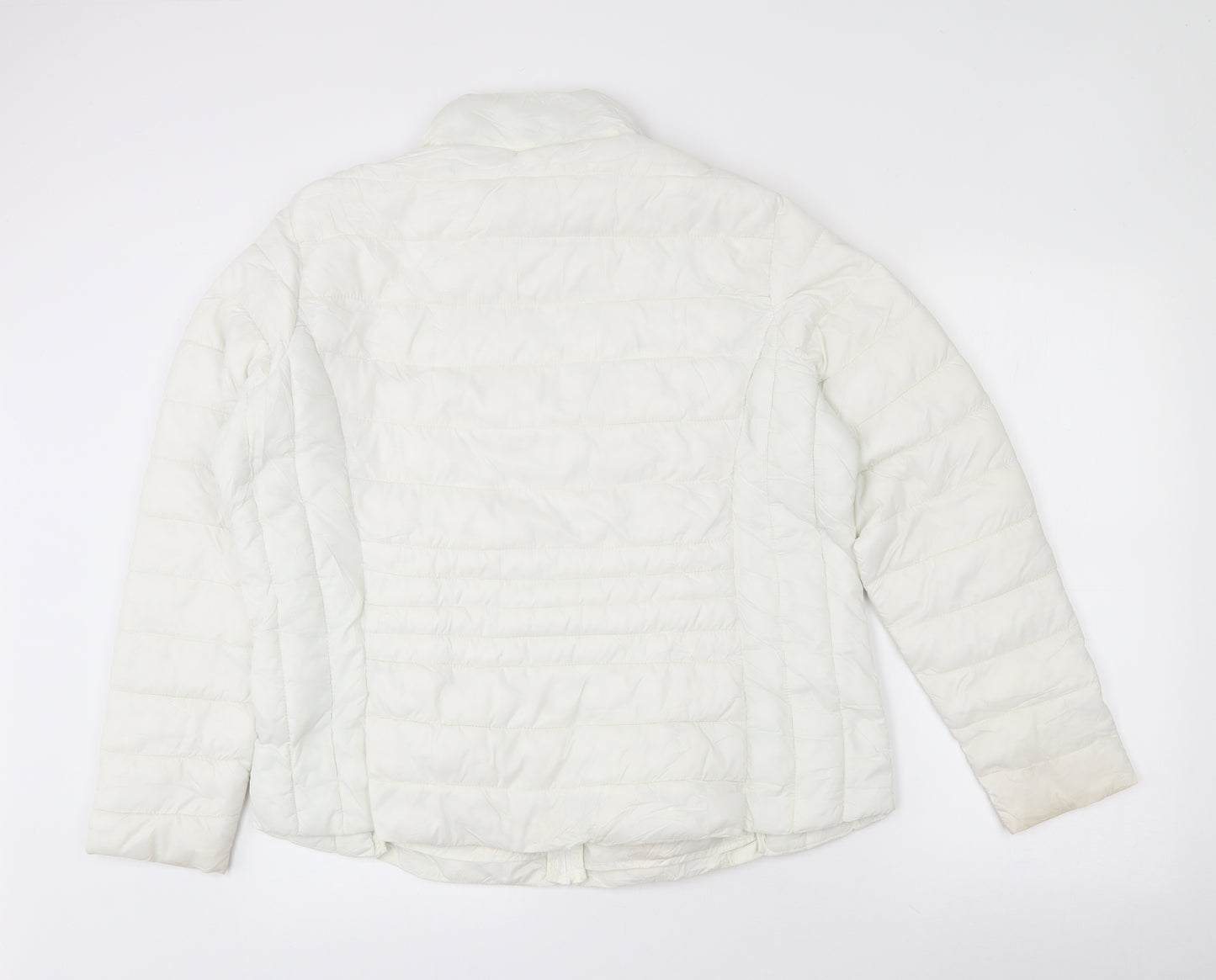 Primark Womens White   Quilted Coat Size 18  Zip - 18-20. Bag included