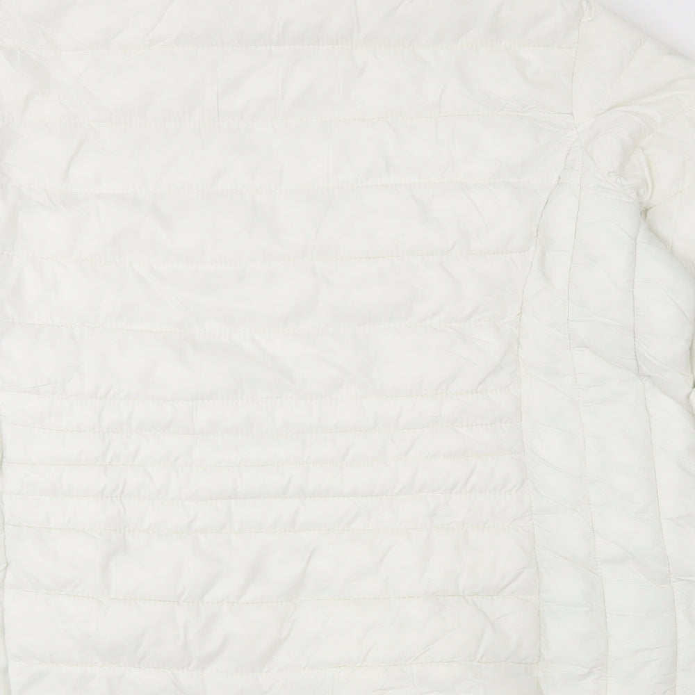 Primark Womens White   Quilted Coat Size 18  Zip - 18-20. Bag included