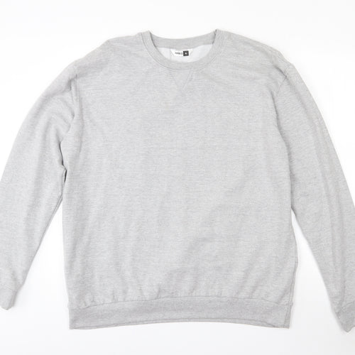 Pep & Co Mens Grey  Cotton Pullover Sweatshirt Size XL