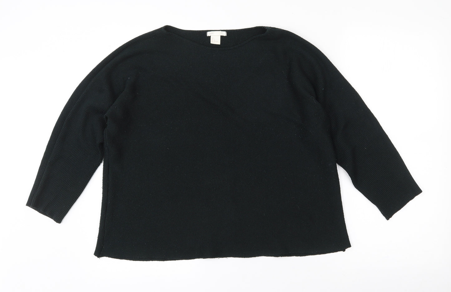 H&M Womens Green Round Neck  Polyester Pullover Jumper Size L