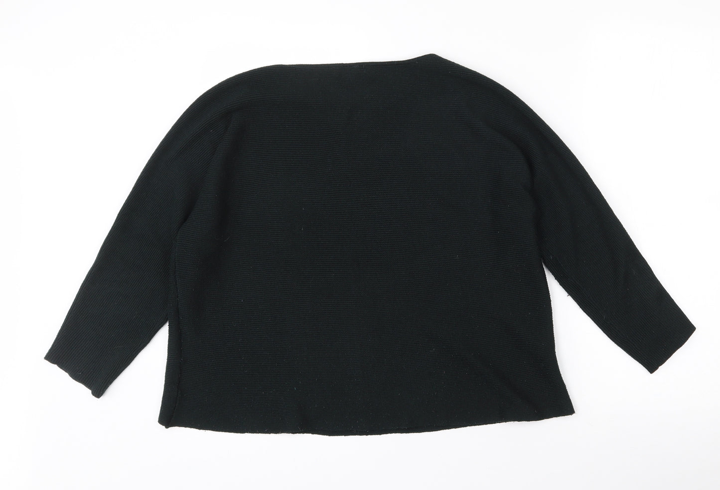 H&M Womens Green Round Neck  Polyester Pullover Jumper Size L