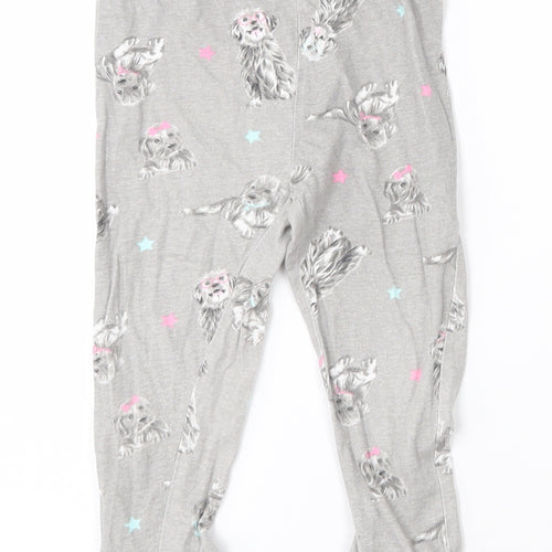 Dunnes Stores Girls Grey  100% Cotton Jogger Trousers Size 2-3 Years  Regular  - Leggins. Dog print.