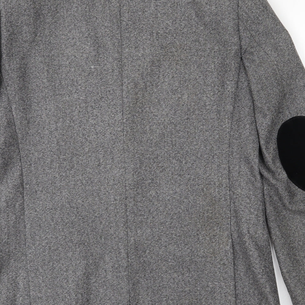 Marc Darcy Mens Grey  Polyester Jacket Blazer Size 38