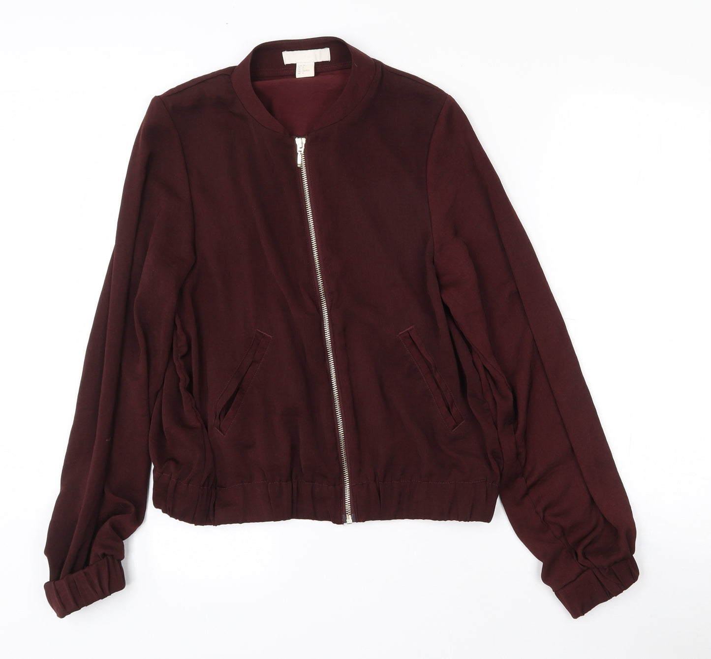 H&M Womens Brown   Jacket  Size 6  Zip