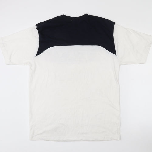 Emporio Armani Mens White  Cotton  T-Shirt Size XL Crew Neck  - EA7 logo