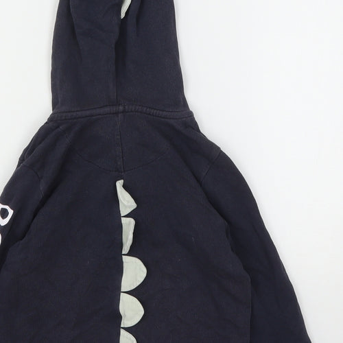 Nutmeg Boys Blue  Cotton Full Zip Hoodie Size 2-3 Years   - Dinosaur