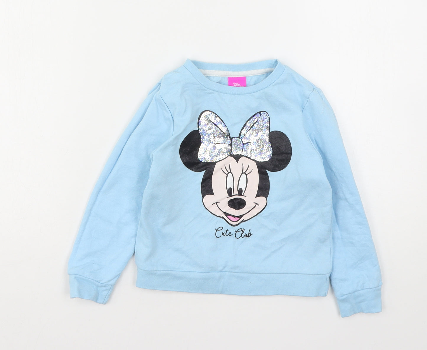 Pep&Co Boys Blue  Cotton Pullover Sweatshirt Size 4-5 Years   - Minnie Mouse