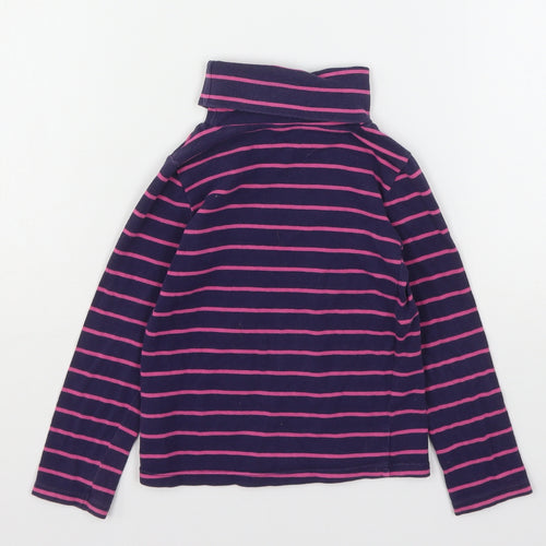 H&M Girls Multicoloured Striped Cotton Basic T-Shirt Size 3-4 Years Roll Neck