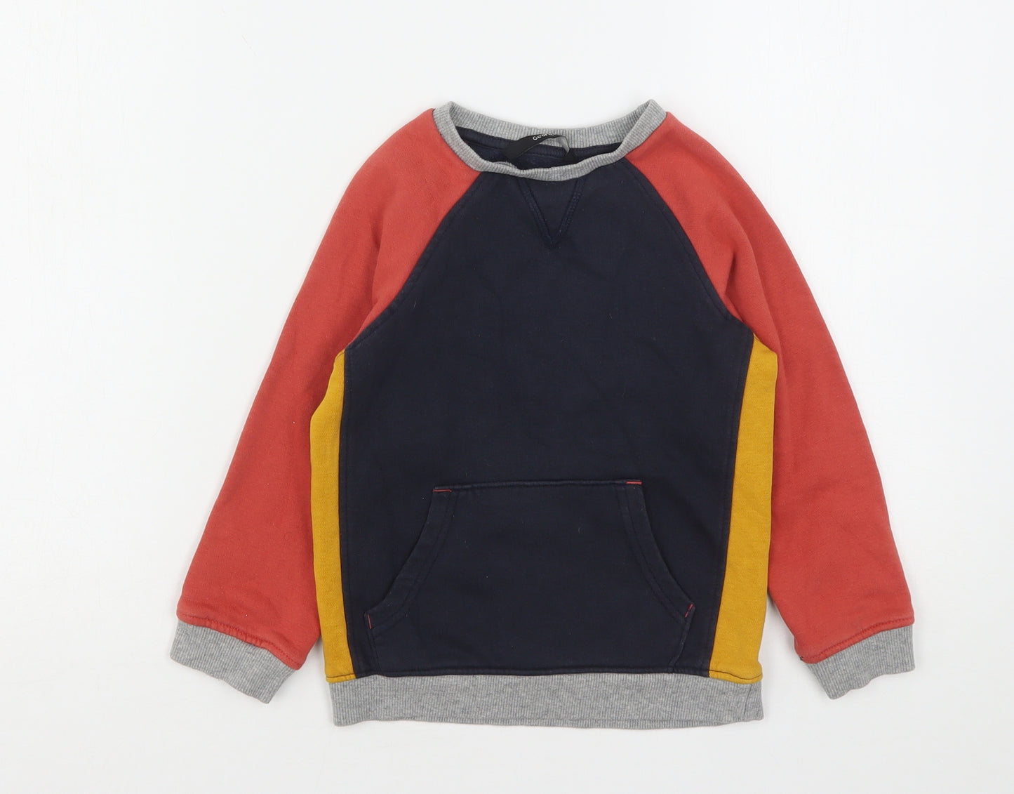 George Boys Multicoloured Colourblock Cotton Pullover Sweatshirt Size 4-5 Years