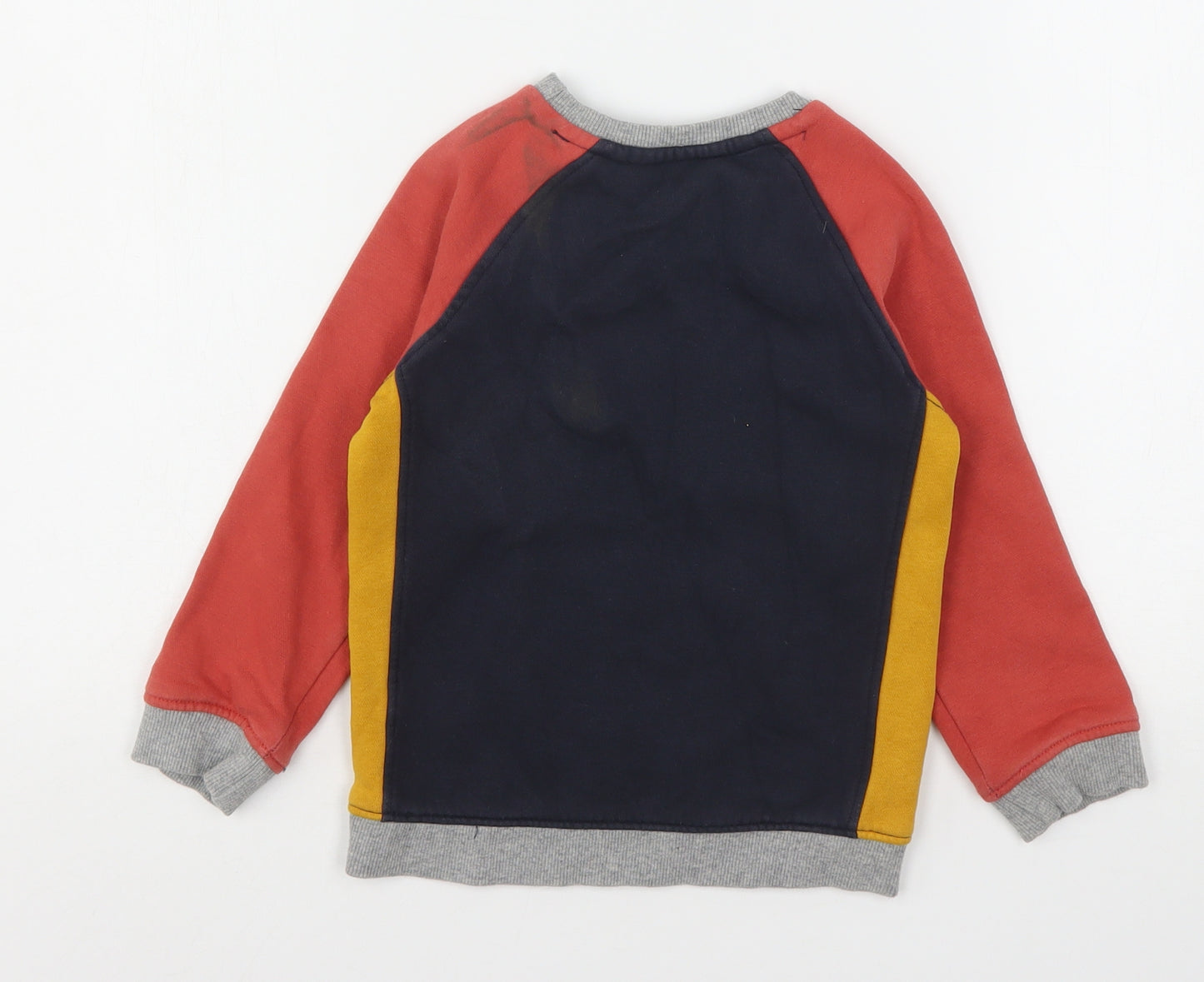 George Boys Multicoloured Colourblock Cotton Pullover Sweatshirt Size 4-5 Years
