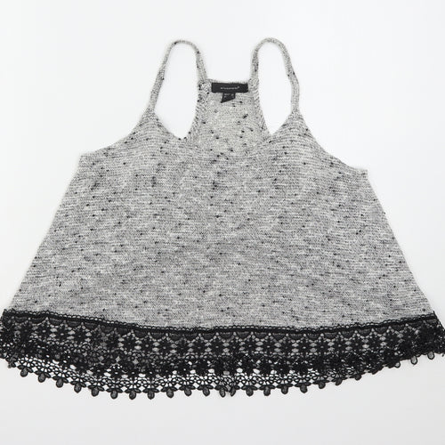 Atmosphere Womens Grey  Acrylic Camisole Tank Size 10 Round Neck