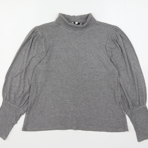 Warehouse Womens Grey Roll Neck  Viscose Pullover Jumper Size 12