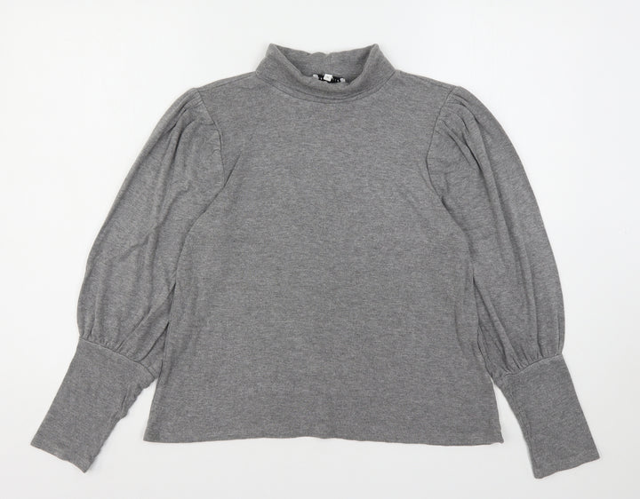Warehouse Womens Grey Roll Neck Viscose Pullover Jumper Size 12