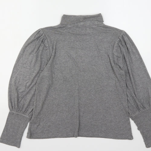 Warehouse Womens Grey Roll Neck  Viscose Pullover Jumper Size 12