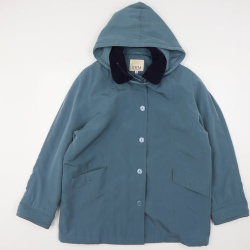 EWM Womens Green   Overcoat Coat Size 16