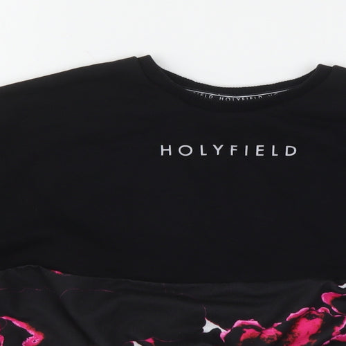 Holyfiled Girls Multicoloured Geometric Polyester Pullover Sweatshirt Size 8-9 Years   - Cropped