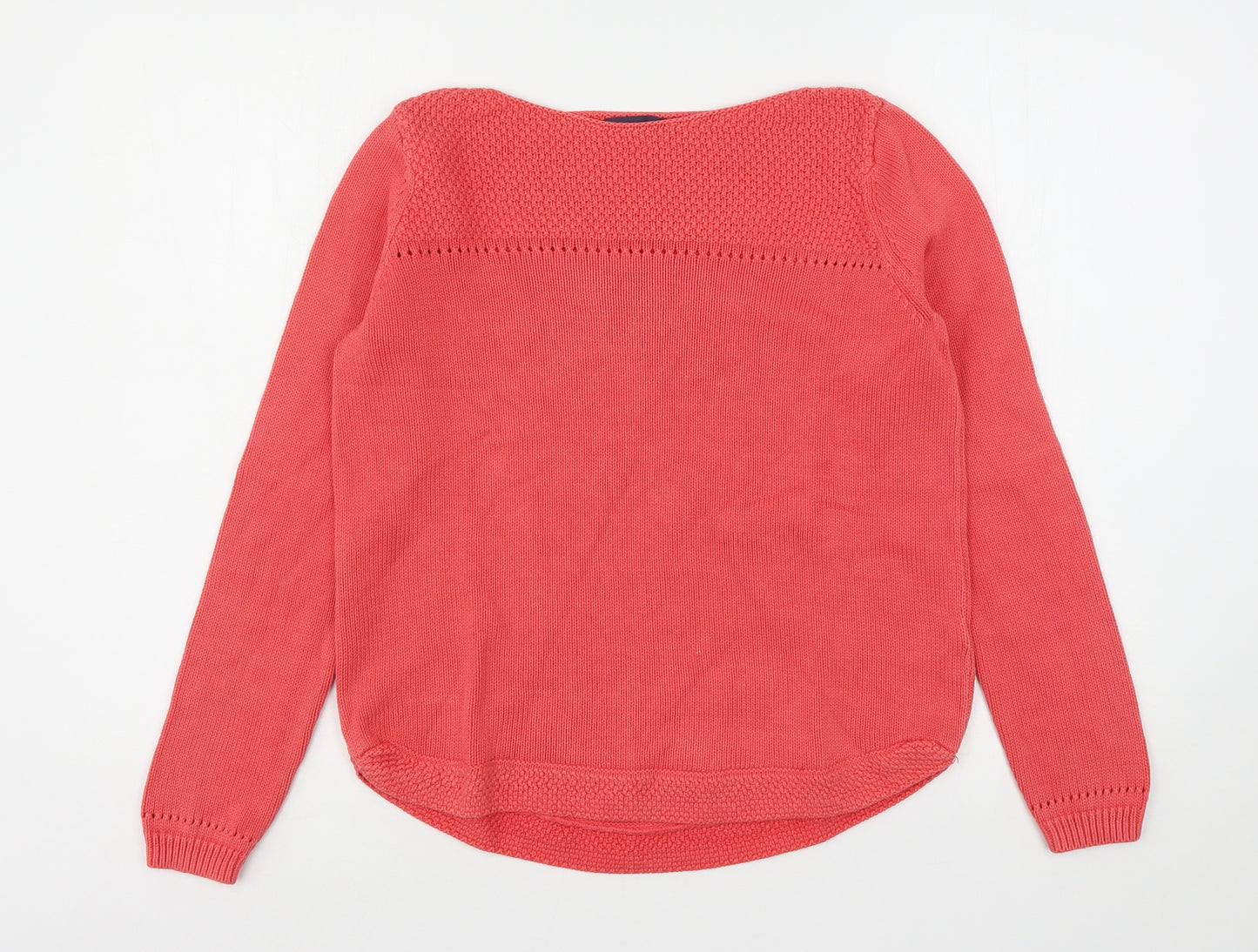 Marks and Spencer Womens Pink Round Neck  Cotton Pullover Jumper Size 12