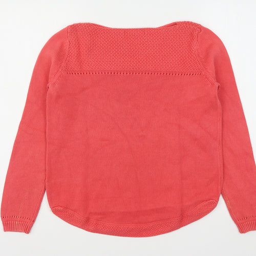 Marks and Spencer Womens Pink Round Neck  Cotton Pullover Jumper Size 12