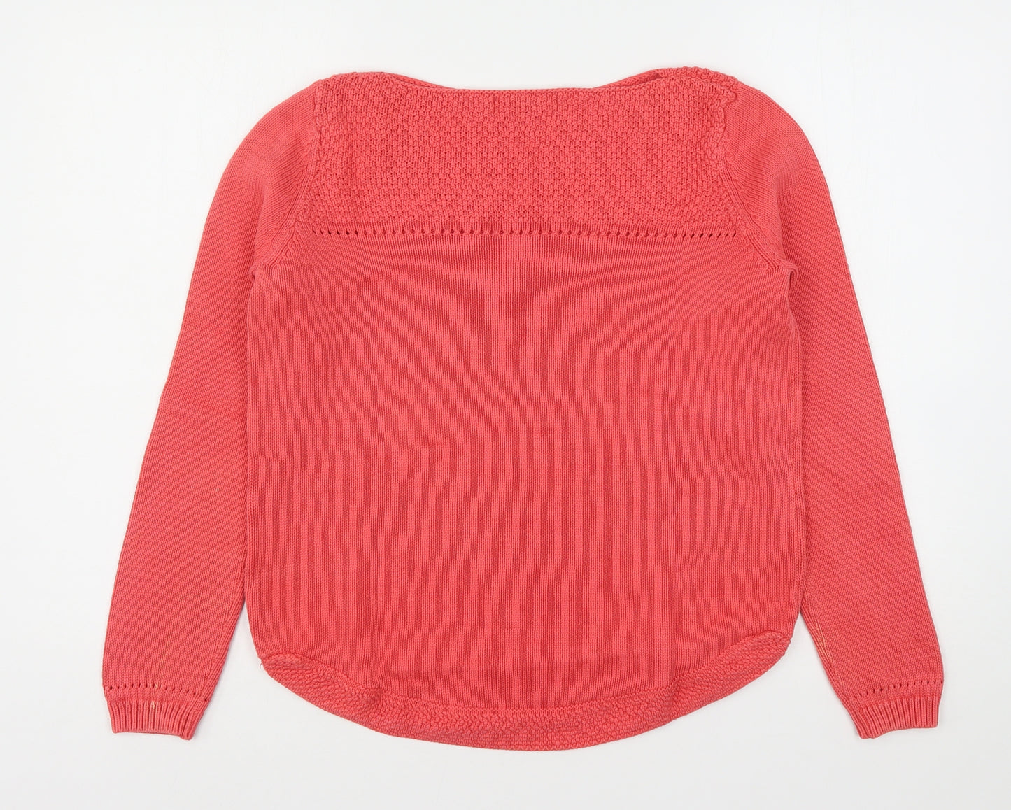 Marks and Spencer Womens Pink Round Neck  Cotton Pullover Jumper Size 12