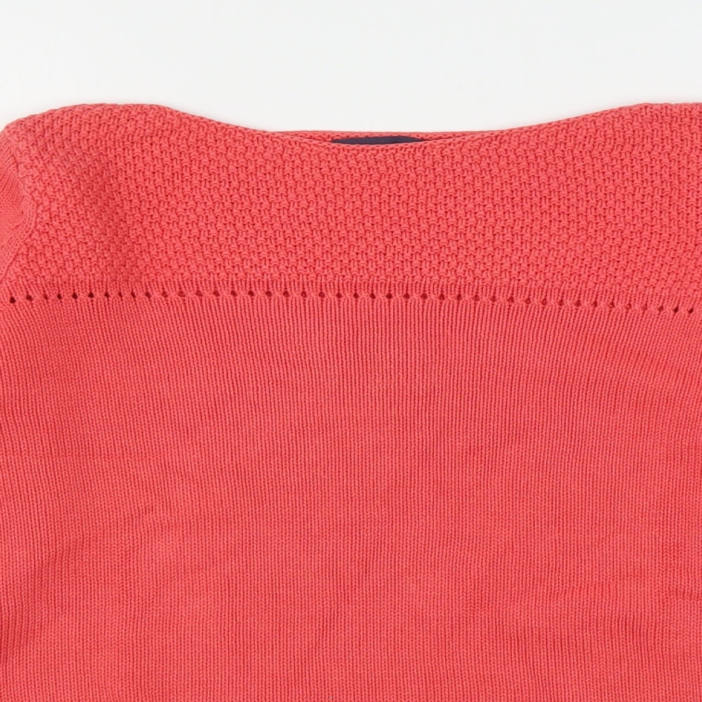 Marks and Spencer Womens Pink Round Neck  Cotton Pullover Jumper Size 12