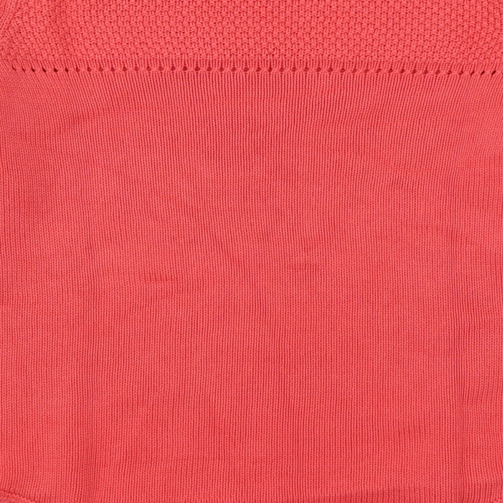 Marks and Spencer Womens Pink Round Neck  Cotton Pullover Jumper Size 12
