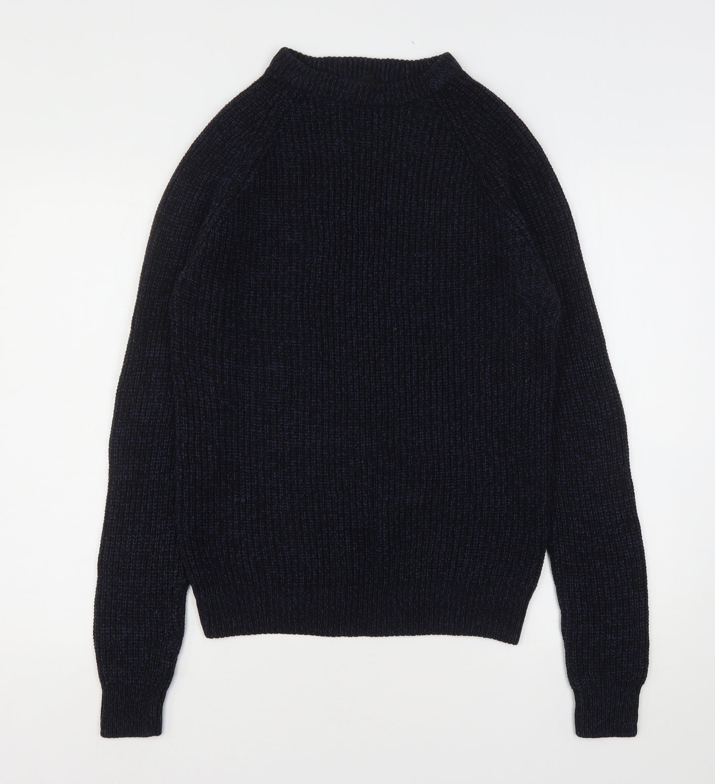 Cedar Wood State Mens Blue Round Neck  Acrylic Pullover Jumper Size S