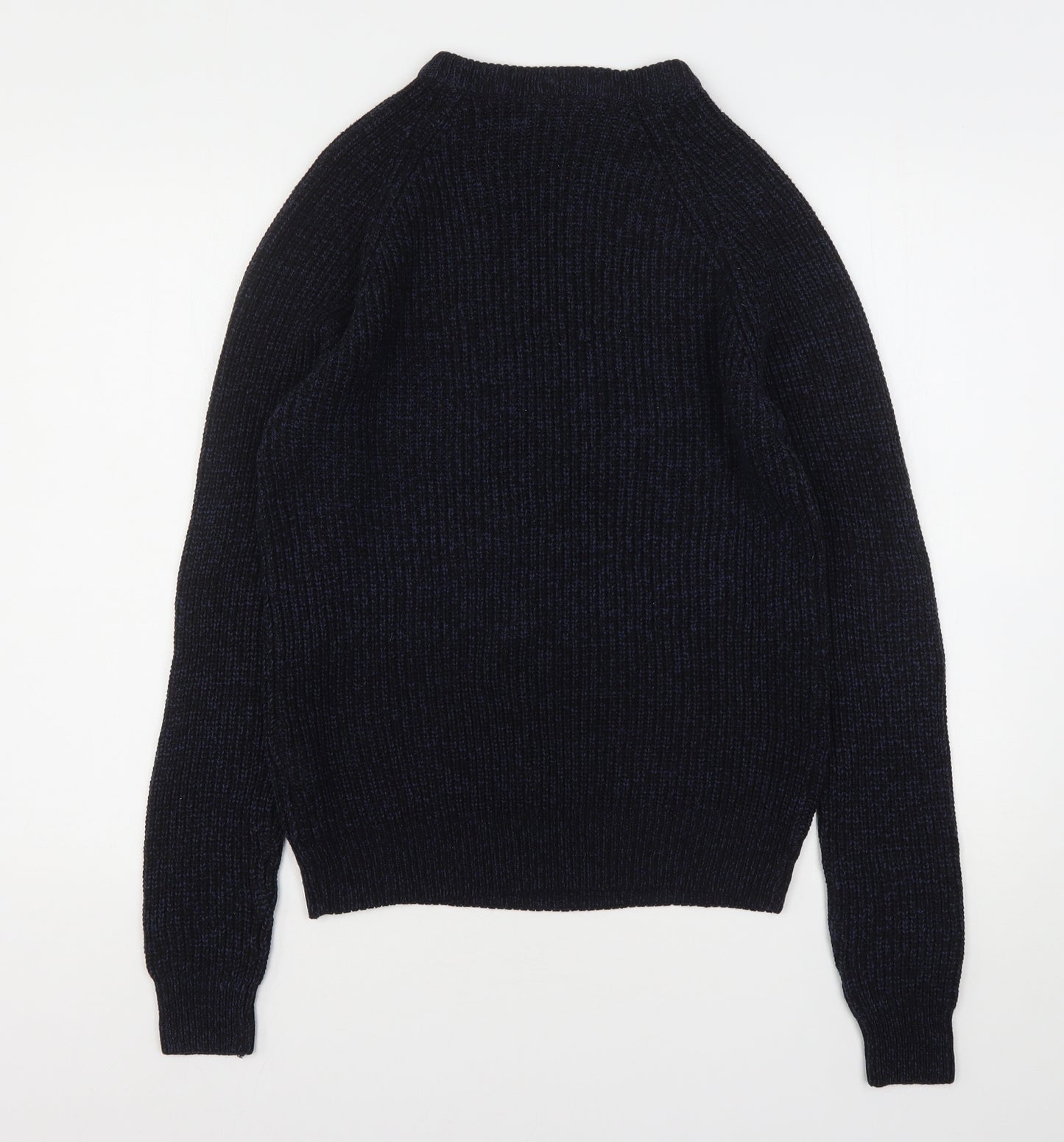 Cedar Wood State Mens Blue Round Neck  Acrylic Pullover Jumper Size S