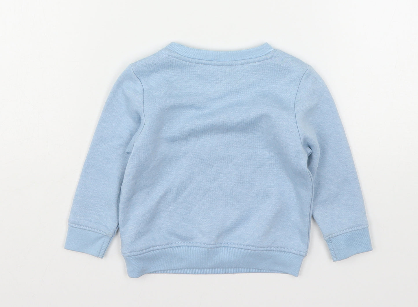 Primark Boys Blue  Cotton Pullover Jumper Size 9-12 Months