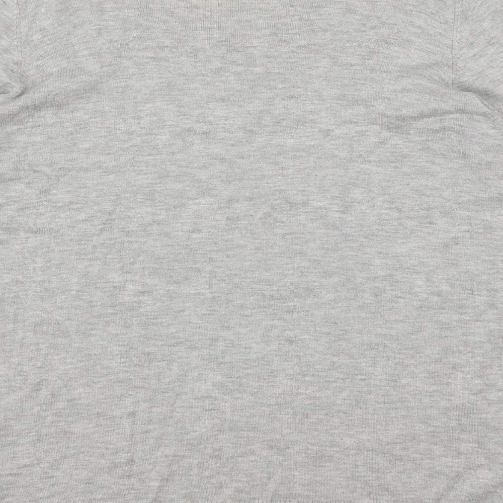 Marks and Spencer Womens Grey Round Neck  Wool Pullover Jumper Size 22